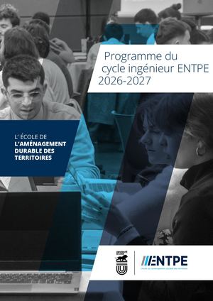 Programme du cycle ingénieur 2026-2027