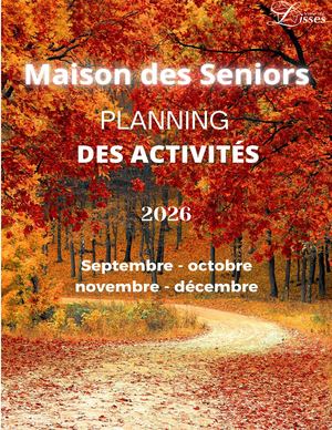 Planning Activités MDS Septembre à décembre 2026