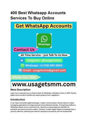 400 Best Whatsapp Accounts Services To Buy Online