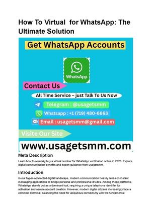 How To Virtual For Whats App The Ultimate Solution
