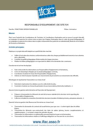 Coordinateur Trice D'animation - CDI - Peynier