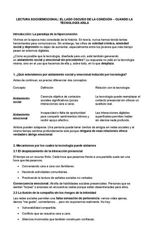 Socioemocional 4 El Lado Oscura De La Conexión