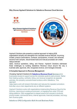 Salesforce Revenue Cloud Services