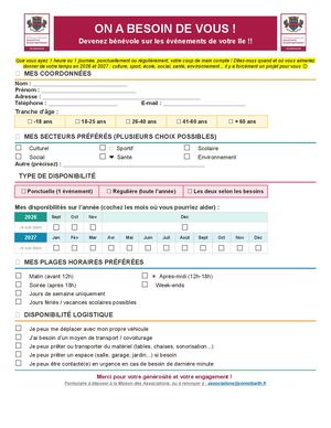 Affiche Sondage Benevolat