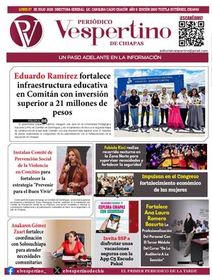 Vespertino De Chiapas 27 Julio