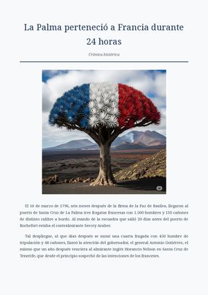 La Palma perteneció a Francia durante 24 horas.