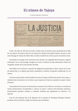 El crimen de Tajuya.