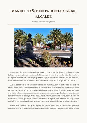 MANUEL TAÑO: UN PATRIOTA Y GRAN ALCALDE