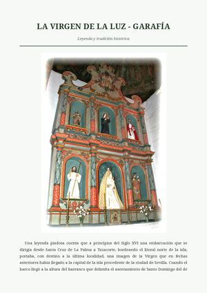 La Virgen de La Luz - Garafía.
