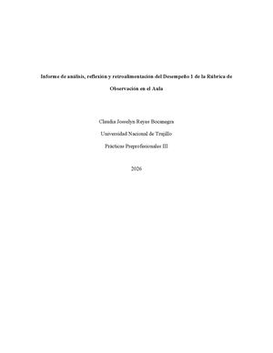 Informe Desempeño Reyes Bocanegra Claudia