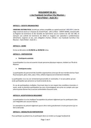 City Jeu Fb Aout26 Reglement De Jeu