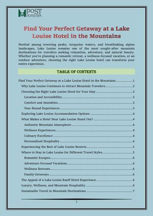 Find Your Perfect Getaway At A Lake Louise Hotel In The Mountains