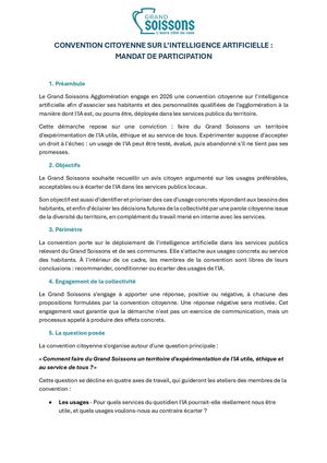 Soissons Mandat De Participation Convention Citoyenne IA