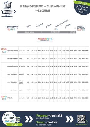 Horaires des bus ligne interstation été 2026