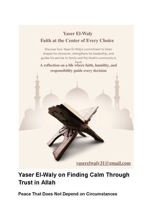 Yaser El-Waly on Finding Calm Through Trust in Allah