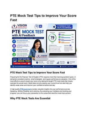 PTE Mock Test Resource for Exam Success