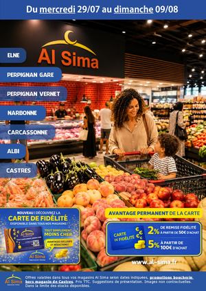 Catalogue Al Sima du 29 au 06 Août 2026