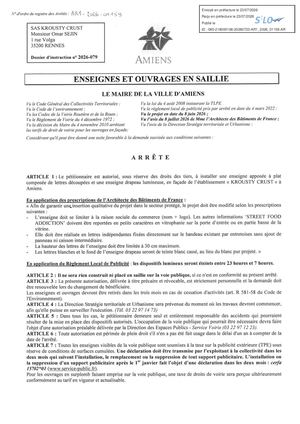 AR1 2026 01159 ARR KROUSTY CRUST VIA AR1 2026 01159 20260723 Publiée Le 28 07 2026