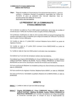 AR1 2026 01157 - ARR REGIE MANDATAIRES MET AR1 2026 01157 20260721 Publiée Le 28 07 2026