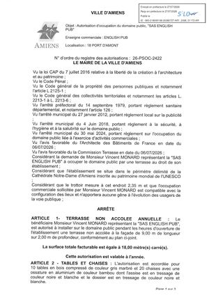 AR1 2026 01172 - 26 PSOC 2422 18 PORT D'AMONT, SAS ENGLISH PUB Publiée Le 28 07 2026