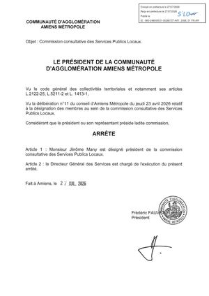 AR1 2026 01176 ARR DESIGNATION REPRESENTANTS MET AR1 2026 01176 20260727 Publiée Le 28 07 2026