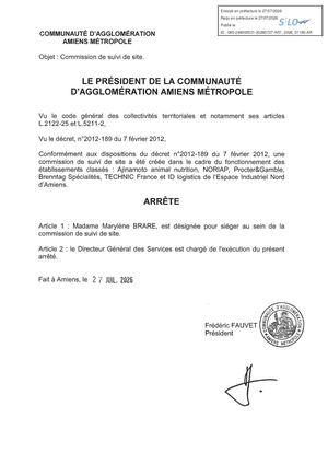 AR1 2026 01180 -ARR DESIGNATION REPRESENTANTS MET AR1 2026 01180 20260727 Publiée Le 28 07 2026