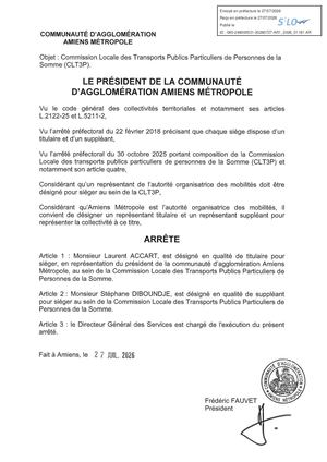 AR1 2026 01181 - ARR DESIGNATION REPRESENTANTS MET AR1 2026 01181 20260727 Publiée Le 28 07 2026