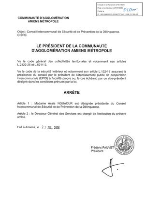 AR1 2026 01182 -ARR DESIGNATION REPRESENTANTS MET AR1 2026 01182 20260727 Publiée Le 28 07 2026