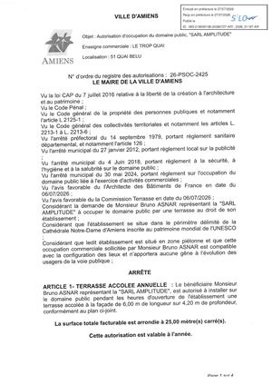 AR1 2026 01187 -26 PSOC 2425 - 51 QUAI BELU, SARL AMPLITUDE LE TRPO QUAI - Publiée Le 28 07 2026
