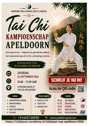 Tai Chi Kampioenschap 2026 In Apeldoorn, Nederland
