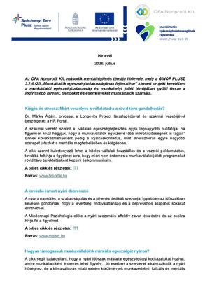 OFA Nonprofit Kft. - 326 Hírlevél 2026 2 Sz