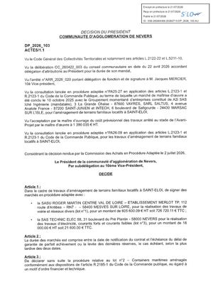 Dp 2026 103 Marches Travaux Amenagement Tfl Saint Eloi