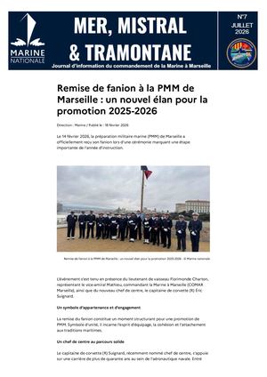 Remise De Fanion à La Pmm De Marseille Un Nouvel éLan Pour La Promotion 2025 2026 Intradef Compressed