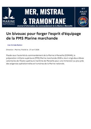 Un Bivouac Pour Forger L’esprit D’équipage De La Pms Marine Marchande Intradef Compressed