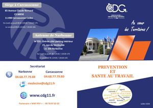 Plaquette Prévention Et Santé Au Travail Juillet 2026