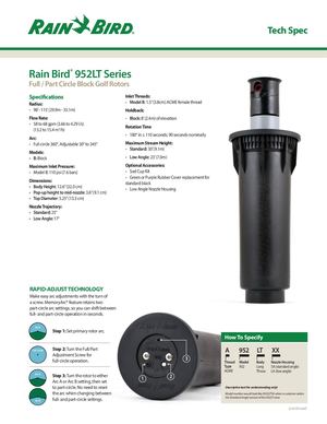 952LT Series Rotors Tech Spec