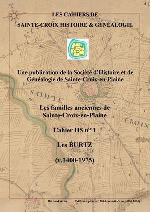 1 Hs Cahier Burtz (Modifié Avec Les Burtz Von Seethal)