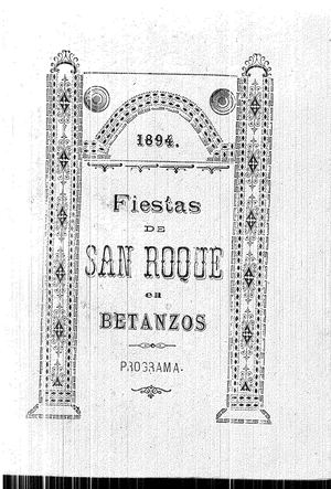 Libro De Festas Patronais San Roque 1894