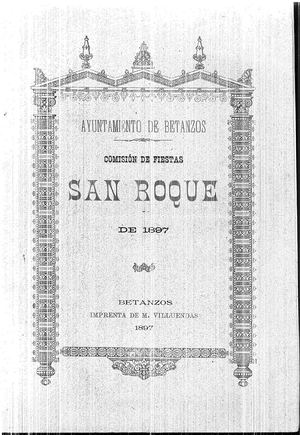 Libro De Festas Patronais San Roque 1897