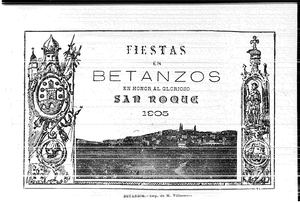 Libro De Festas Patronais San Roque 1905