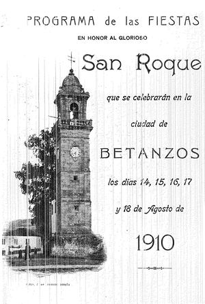 Libro De Festas Patronais San Roque 1910