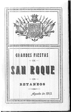 Libro De Festas Patronais San Roque 1913