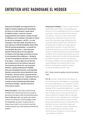Entretien Avec Radhouane El Meddeb