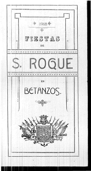 Libro De Festas Patronais San Roque 1918