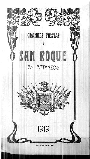 Libro De Festas Patronais San Roque 1919