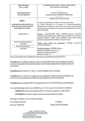 Approbation Devis Bache Incendie
