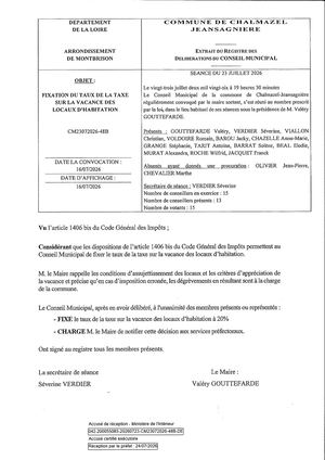 Fixation Taux Logement Vacant