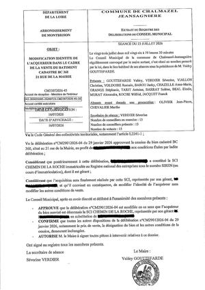Modification Acquereur Parcelle Bc360