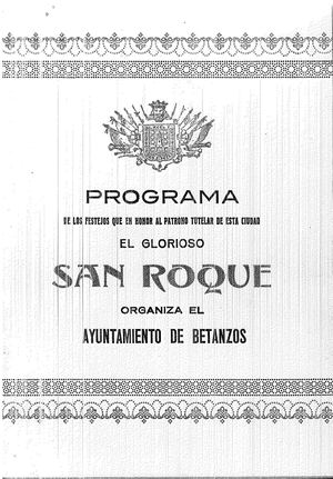 Libro De Festas Patronais San Roque 1928