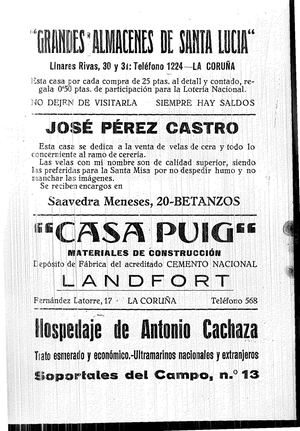 Libro De Festas Patronais San Roque 1930